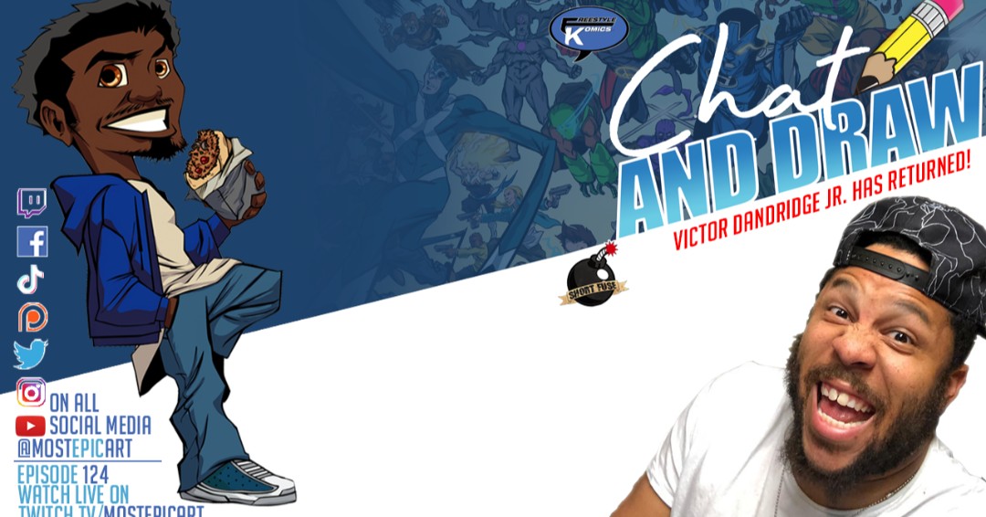 MostEPICart's tweet photo. Tonight on #ChatAndDraw we have @VantageInhouse joining us again as he is celebrating 10 years of the hit comic series "The Samaritan". 8pm est on https://t.co/coY7iCXo9W and catch Vic's comics on https://t.co/svUAr9XZgk https://t.co/m4nLlK31aV