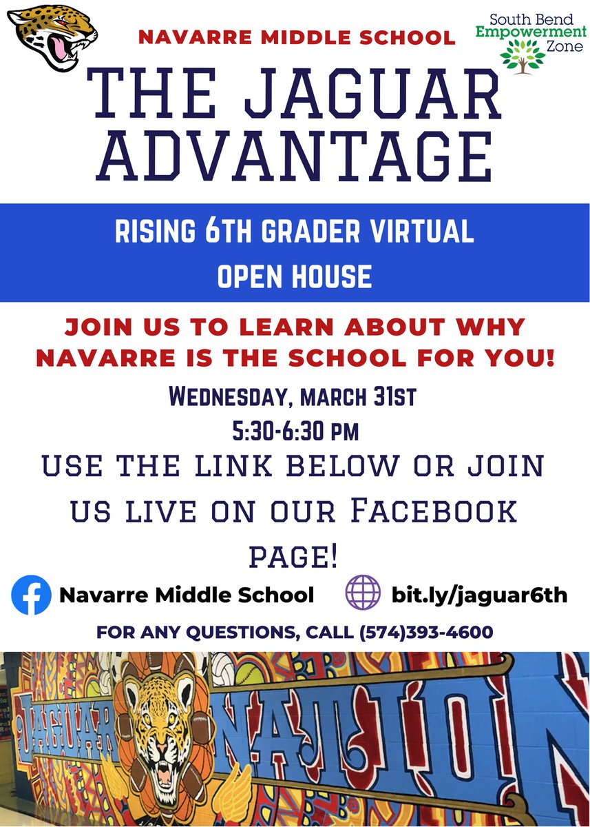 MiddleNavarre's tweet photo. Rising 6th Grade Families are invited!  @sbezone
#JaguarNation #100PercentWinning https://t.co/m1LfhCW4rO