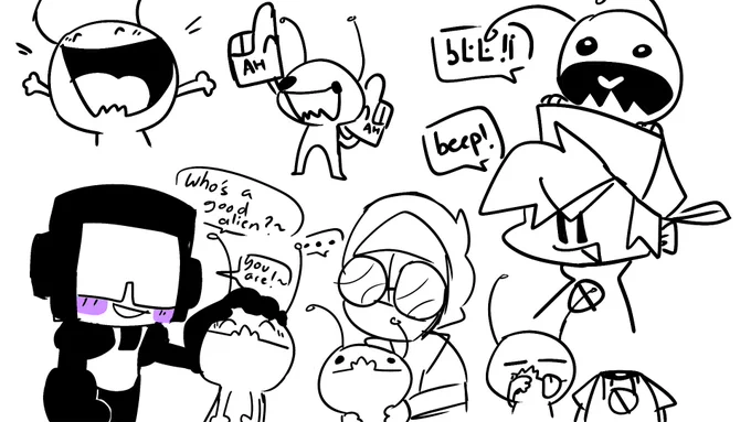 i made more ah doodles because i love this little baby 