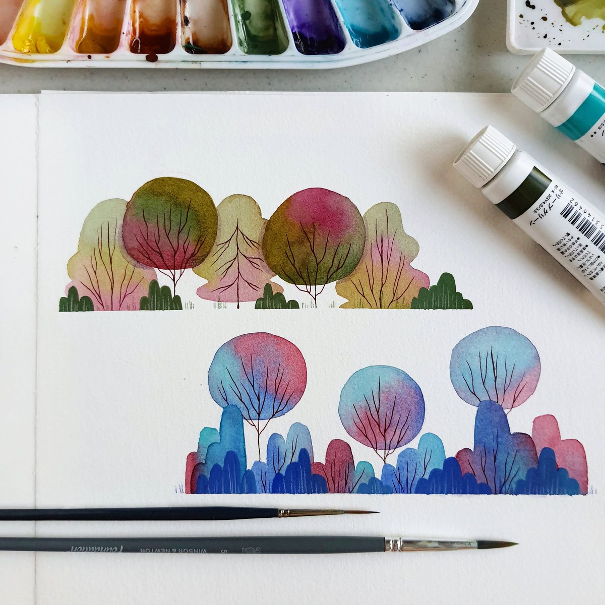 andyapolis's tweet photo. Mixed media experiments. I'm really loving how they look. https://t.co/ZLVqFfUEKC
