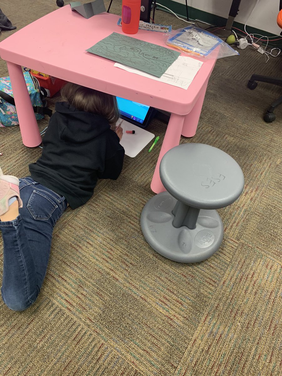When you know how students learn best you save a lot of time disciplining them! Could I make a big deal out of it and spend my day fighting with her? #yes #butwhy #flexibleseating #survivingcovid #authenticlearning