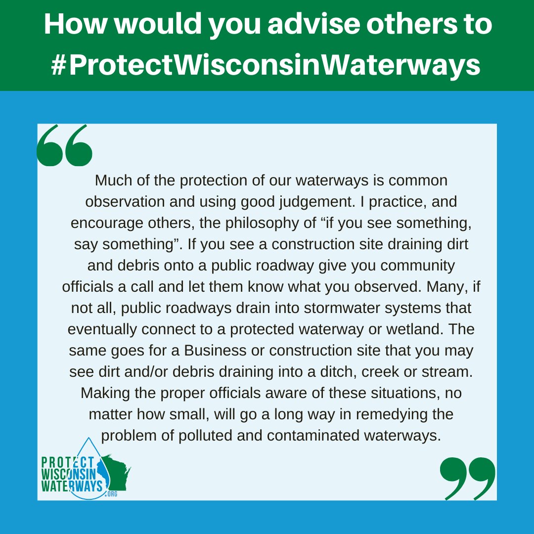 ProtectWIWater's tweet photo. Our protector this month Tom, has been doing great work for a long time! Thank you for all you do! https://t.co/3GLmEyvhNM