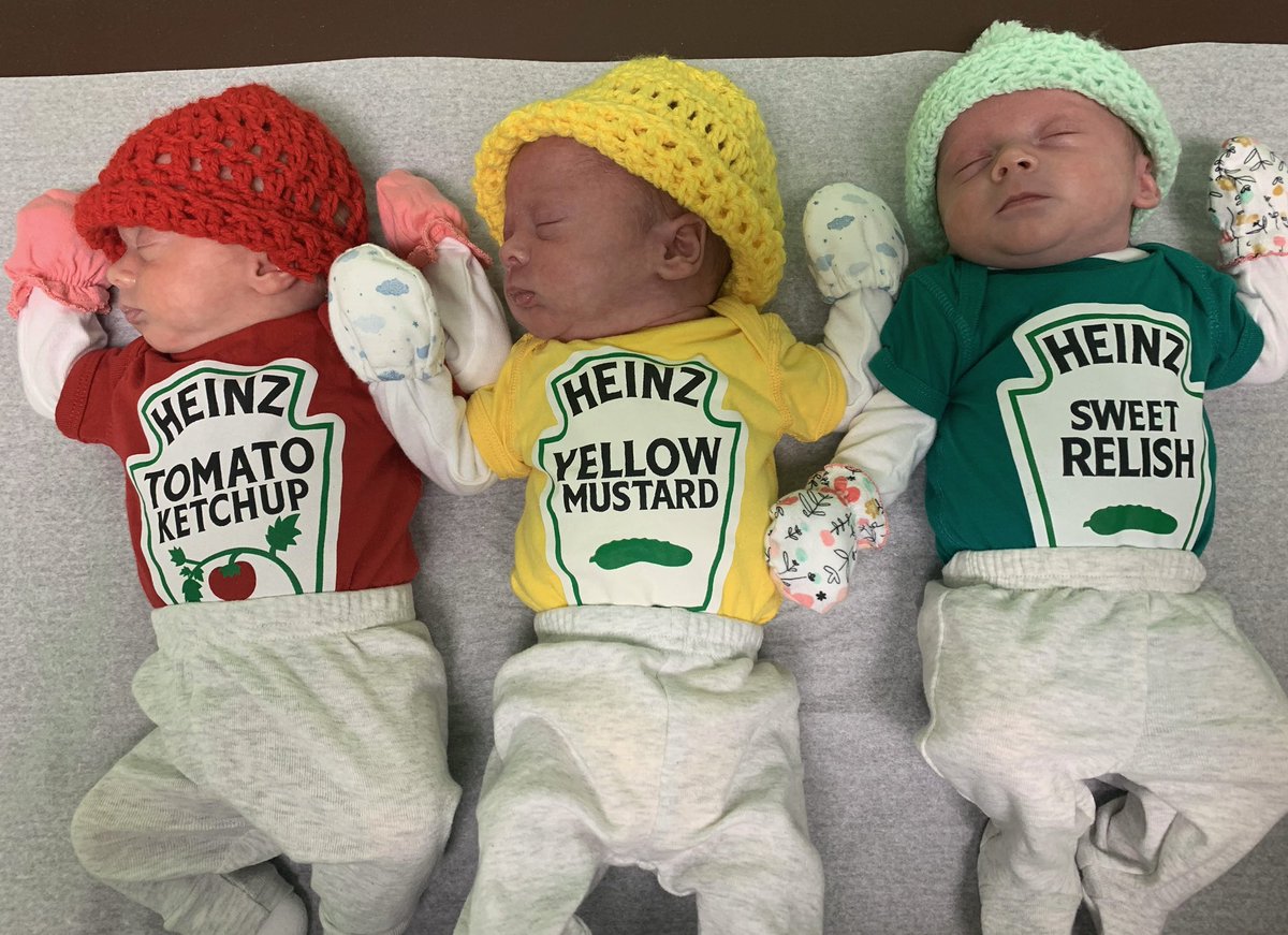 “I RELISH, the fact that you’ve MUSTARD the strength to KETCHUP to me”
Oh you silly little triplets! 

The Sulski family joins our Next Generation club, mom was a former patient of Orchard Park Pediatrics. Welcome home!! #NextGen #oppeds