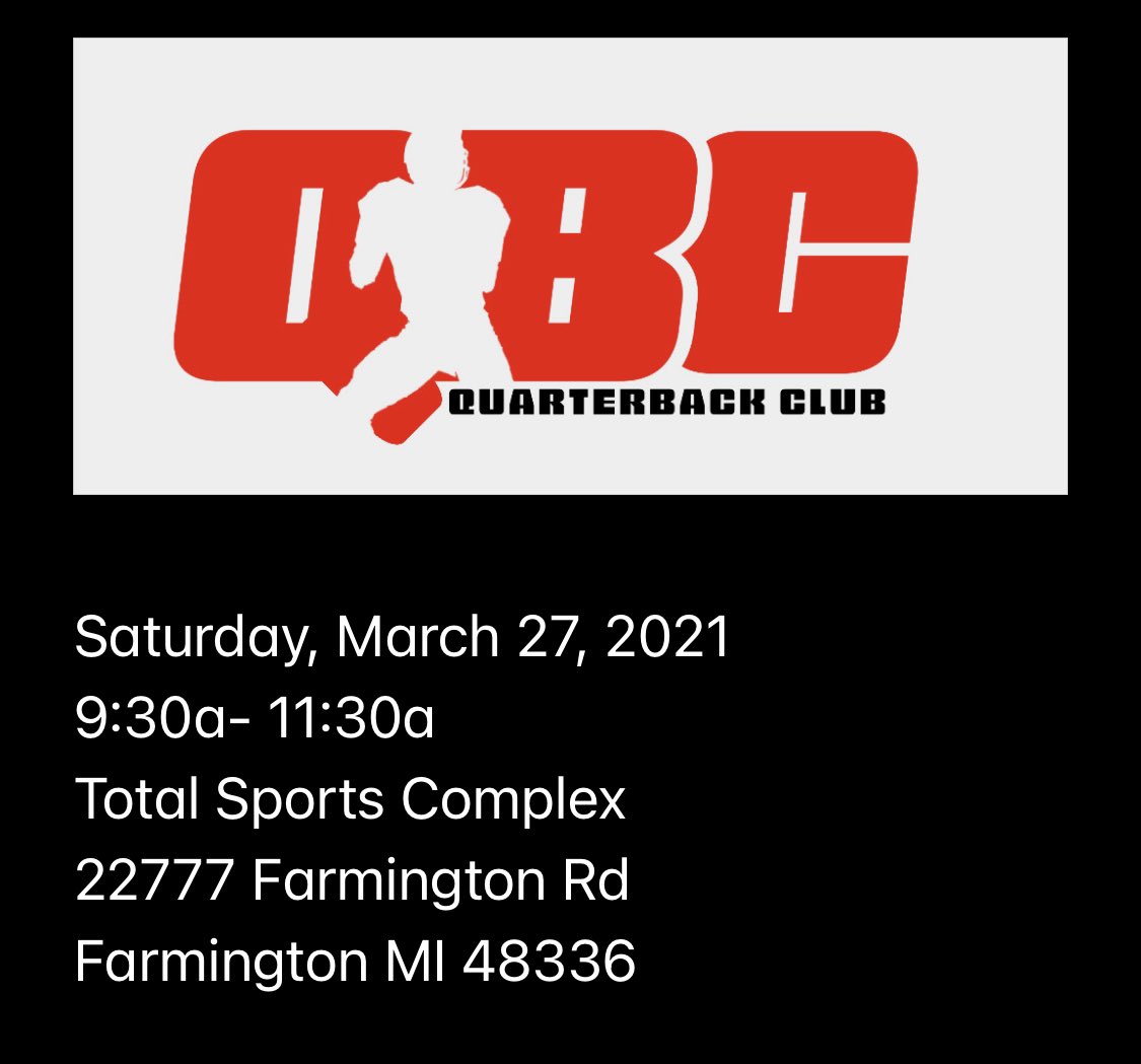 QBClubMI's tweet photo. Hit the link in the bio for more information on this Saturday’s training. #quaterback #training #football #offseason https://t.co/n0QAlINxtp