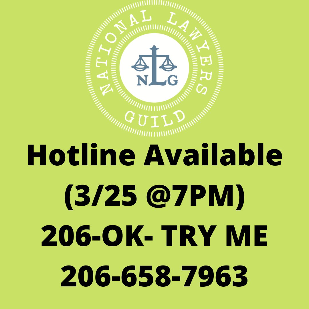 NLG_Seattle's tweet photo. @PraxificNW Late breaking news: We will have the hotline available tonight! https://t.co/7fGKBBtyJk