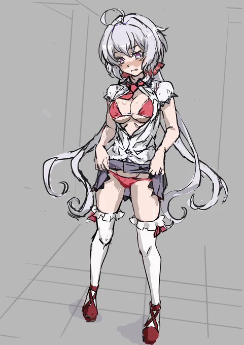 ラフちょくちょくいじってたけどこれは完成まで持っててもいいかも…背景探してくるか… 