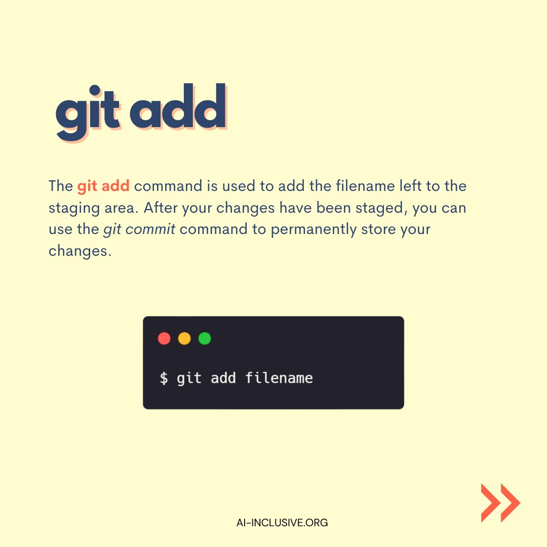 AI Inclusive on Twitter: "🔸 git status: The git status command is used  within a Git repository to see its current status including the current  commit, any modified files, and any new