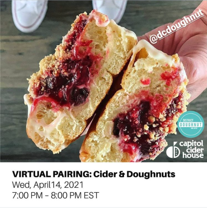 DCDoughnut's tweet photo. We've got ✌️virtual pairings in the next few weeks!

March 31st with @BeltwayBrewCo: https://t.co/68IIhNqhTq

April 14th with @CapCiderHouse:
https://t.co/Cu7CipztIC

Each ticket nets you four 🍩, four beer/ciders, and access to our Zoom pairing with owners of all brands! https://t.co/6iqNzUVDOd