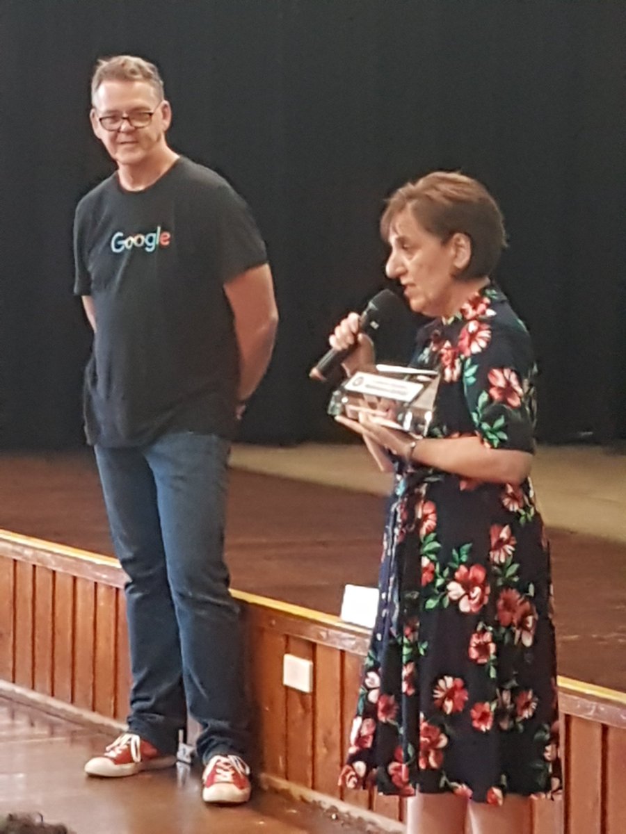 Our school is a <a href="/GoogleForEdu/">Google for Education</a> Reference School. Chris Betcher @betchaboy attended our Primary Assembly yesterday to present this wonderful plaque to our principal Mrs Cassimatis