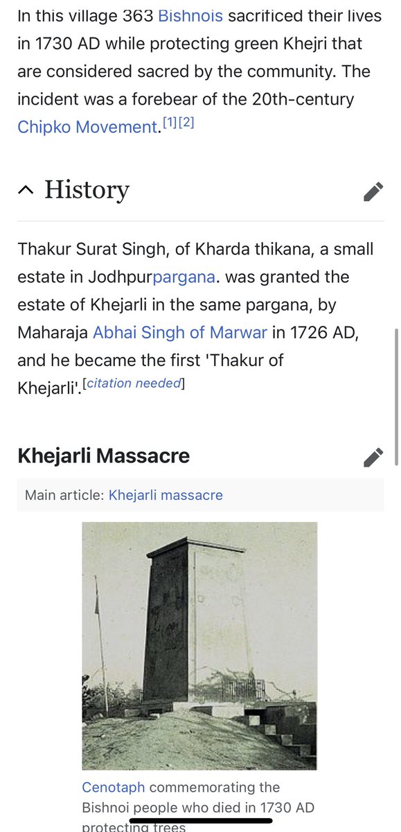 29Sudhir's tweet photo. @ParveenKaswan Ram Ram Bhai Sahab, please see sacrifice for trees in 1730 AD near Jodhpur, Rajasthan. https://t.co/HxfIJsONs5 https://t.co/huNjE5j5QI
