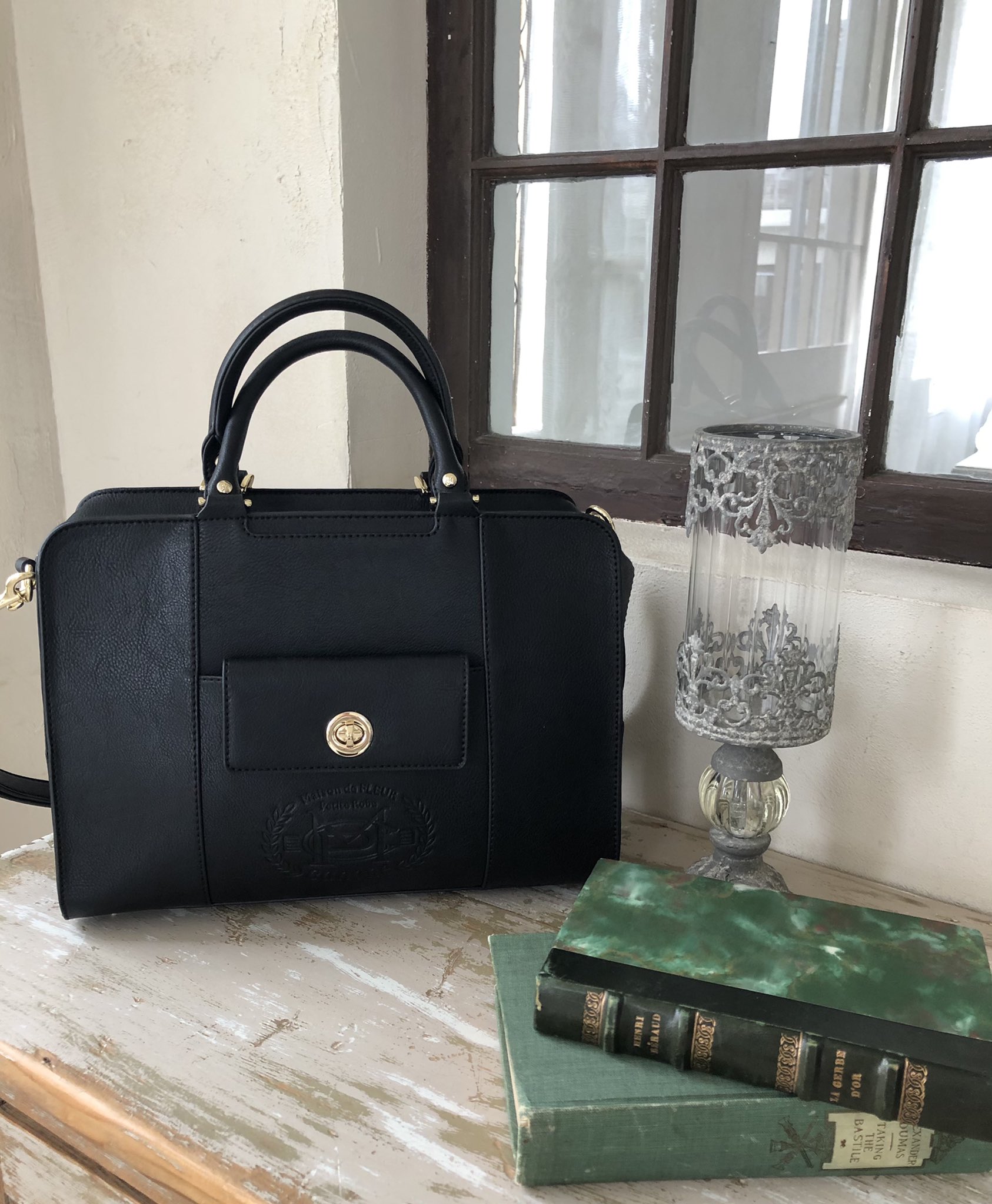 Maison de FLEUR canone♡列車に飛び乗るボストンバッグ - ボストンバッグ