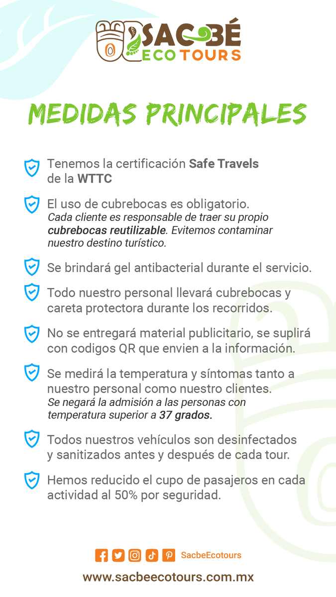 SacbeEcotours's tweet photo. Esta semana santa toma en cuenta las nuevas medidas sanitarias para que tu viaje se más seguro. https://t.co/wvuYIA5Tf8
