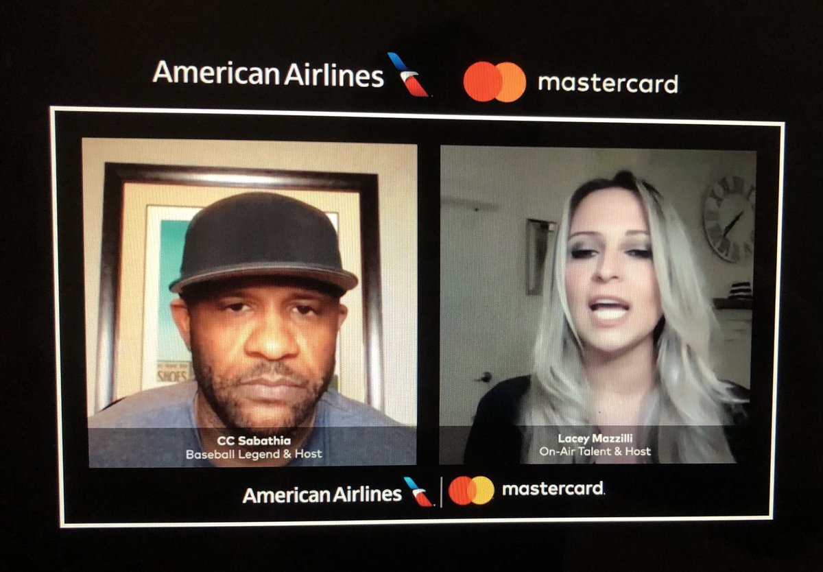 chkster21's tweet photo. @CC_Sabathia @laceymazzilli @AmericanAir @Mastercard Thank you for this #Priceless experience!! My 11 year old was so excited that you answered his question! Shocked that your answer for most intimidating hitter faced was @Evan3Longoria #ThankYou https://t.co/wMHSX6D2t3