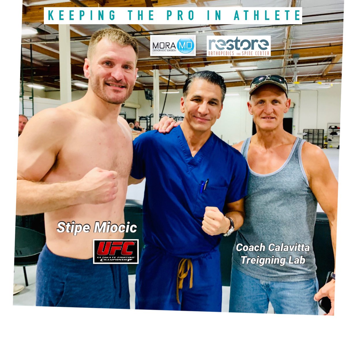 myorthodoc's tweet photo. Keeping the Pro in Fighter. #moramd #mmadoc #MMATwitter #OrangeCounty #orthopedicsurgeon @treigning_lab @stipemiocic https://t.co/DCdecquTfR