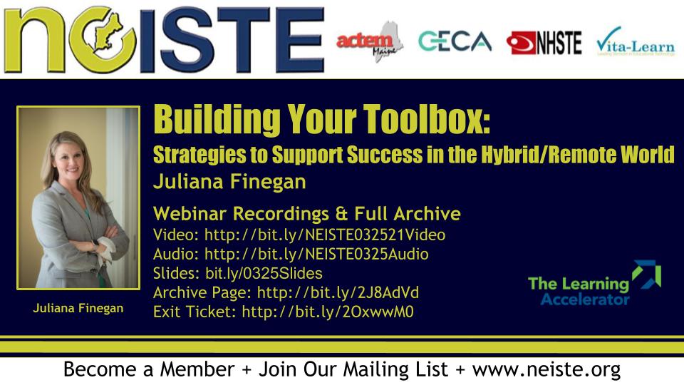 NE_ISTE's tweet photo. Tonight's webinar recordings... https://t.co/R3O0sZ471s