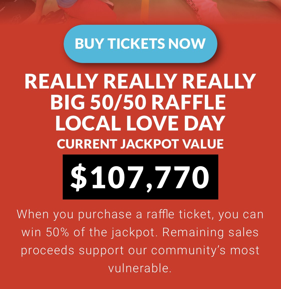 FMWBUnitedWay's tweet photo. Only two hours remaining in the Really Really Really Big 50/50! 

Sales have surpassed $100,000 and the winner is taking home half 💰💰 

Tickets are still available at https://t.co/4l2c2osI9o 

#localloveymm @Mix1037radio @1005CRUZFM https://t.co/V1JfoJGmqo