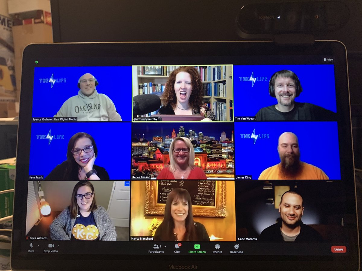 WrittenByMurphy's tweet photo. We have a party! It is time for #theavlife podcast @WVUSWG @TVanWoeart @KymFrank @AV_JamesKing @nancyblanchard @mogabr @haircutfw @AVReneeKC #avtweeps #avlove #avfamily #avrockstar https://t.co/lSUhtcMvi5