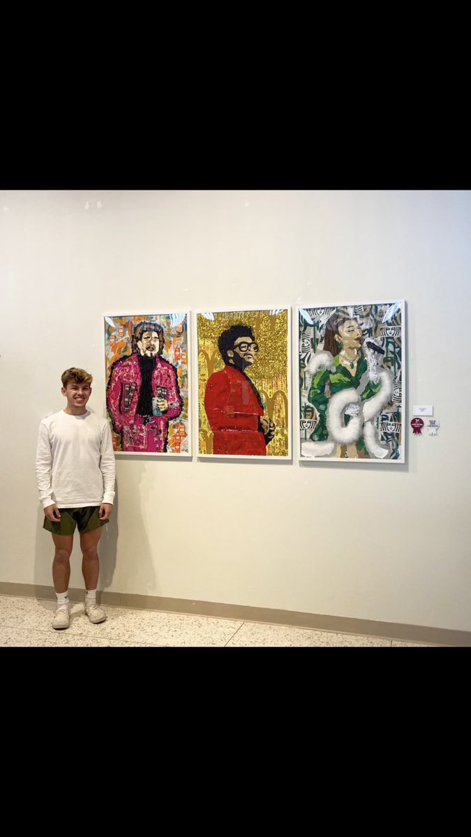 Big Congrats to freshman Caleb Roggenbuck! His art work received 1st place in the “Studio Art” category in the Morningside art show! Awesome work, Caleb!!