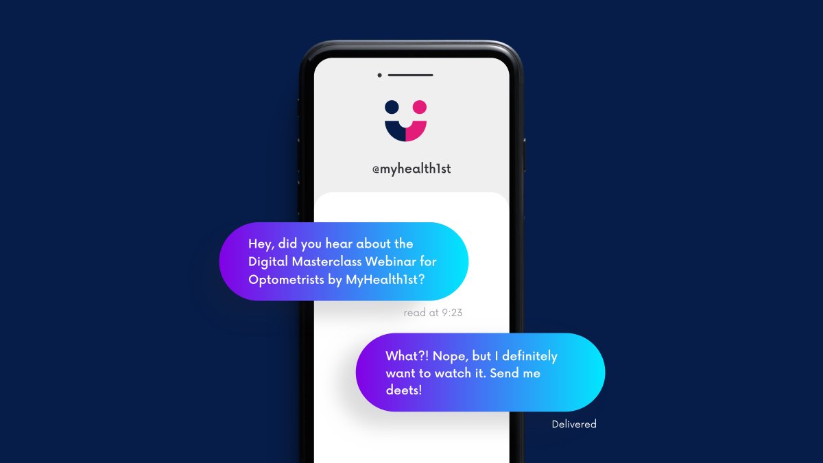 MyHealth1st's tweet photo. #Optometrists1st Our recent Digital Marketing Masterclass for #Optometrists webinar was a great success and now available on demand! Register your details to watch it in your own time! #DigitalMarketingMasterclass #Optometry https://t.co/RRsDtFC8QX https://t.co/bJu3Q5NsNS