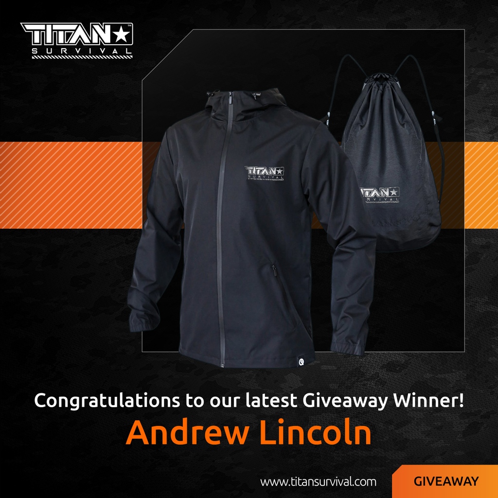 titansurvival's tweet photo. Congratulations to our next Giveaway Winner! Only one more week to enter to win our DryFlip Rain Jacket, so click the link in our bio.
•
•
•
#titansurvival #survival #cordage #outdoors #intothewoods #outdoorsmen #survivalist #compactcarry #everydaycarry #tactical #prepping https://t.co/YDErJNxcp7