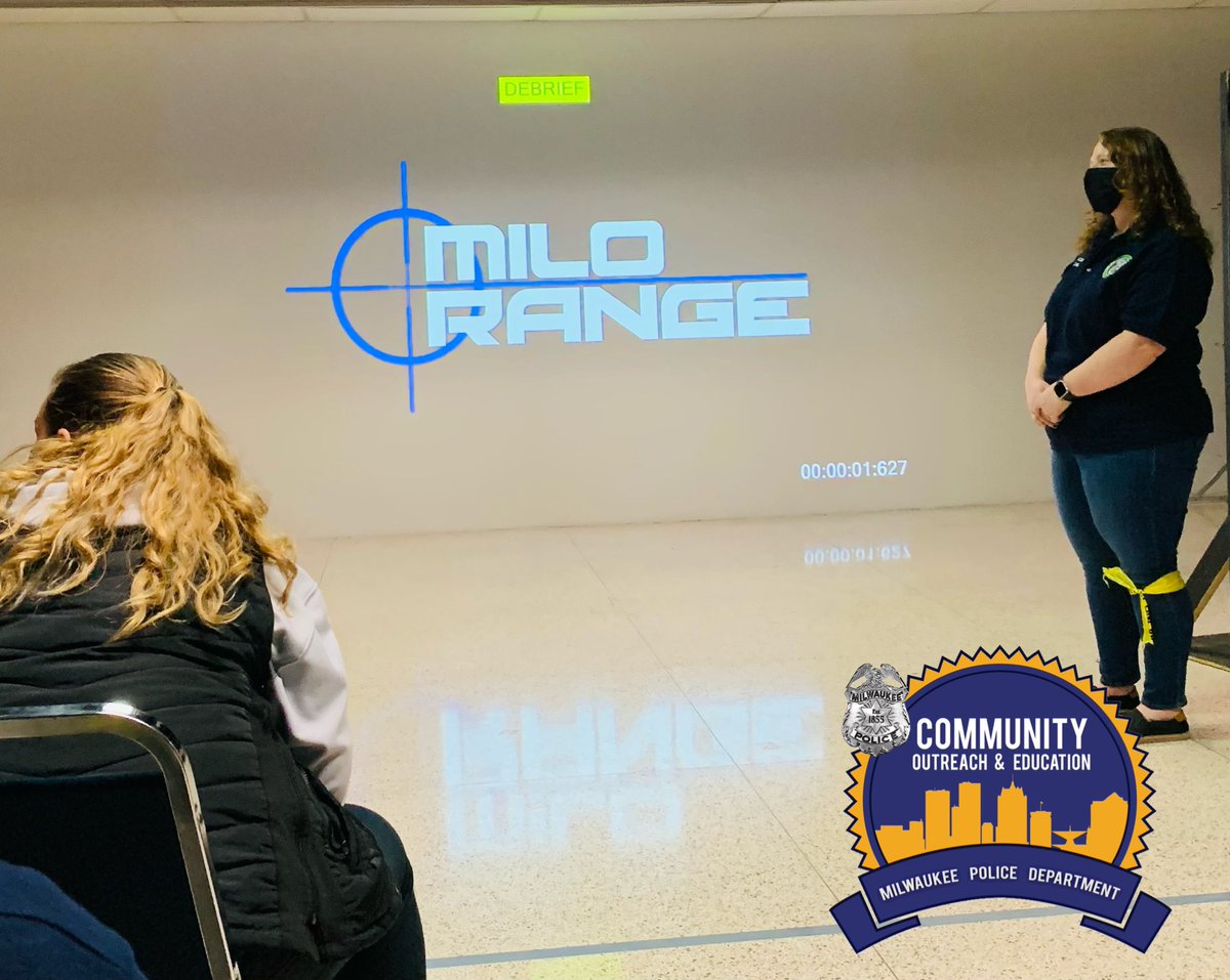 MilwaukeePolice's tweet photo. #MKEPD #HappeningNow Milwaukee Police Department-Office of Community Outreach & Education #CitizensAcademy week 4 #ForceScenarios. #MiloRange https://t.co/cd0S0nw69Y