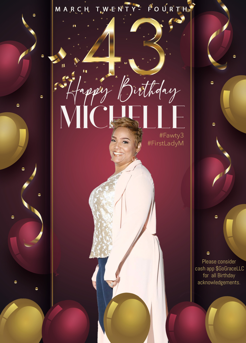 LBHedgemon's tweet photo. Happy Birthday to the @SMich_elle! The earth heard a boom on this day the year you were born. Continue to Go in His Grace ๐! Hey yโall her cash app is #GoGraceLLC. https://t.co/Tn55d15u9U