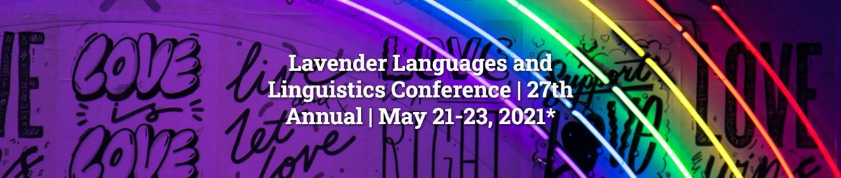 🚨FULL SCHEDULE NOW LIVE! bit.ly/3rluihC 🚨

Register now to reserve your spot for #LavLang27! Online, synchronous sessions May 21-23, 2021
bit.ly/3q6Zj8Y