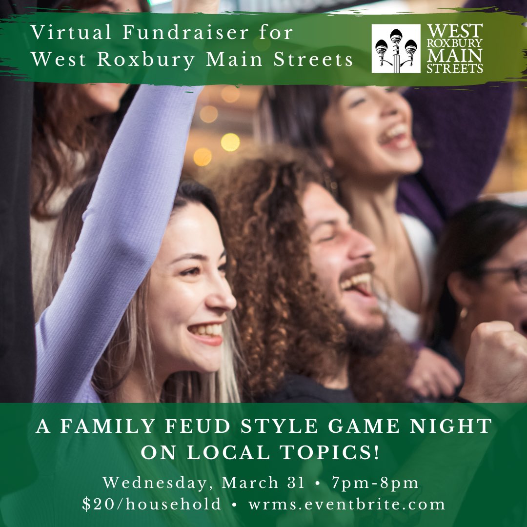 Calling all West Roxbury/Boston trivia sharks...one V important Q for you. How well do you know Westie? If you think you know our hood best, we invite you to join us next Wed for West Roxbury Feud. Prizes (&amp; Westie pride) for 1st, 2nd &amp; 3rd. Sign up here - tinyurl.com/2swc96h3