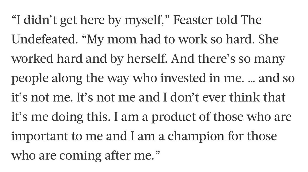 djpupdawg's tweet photo. Love this read from @TheUndefeated with #AllisonFeaster
All the talent but you still need people to believe in you.
Yes, YOU did it, but just know you need people in your corner to take you to the next level! #StayHumble
Read article here https://t.co/WoYjf7oQeR https://t.co/z24TC7dfeG