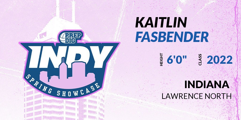 PrepDigIN's tweet photo. Welcome Class of 2022 Kaitlin Fasbender (@KaitlinFasbend1) of Lawrence North HS to the @PrepDigIN Indy Spring Showcase @ Blue Ribbon Pavilion. 

🔥🏐 #PDIndySpringShowcase 🏐🔥

Register NOW! 👇 https://t.co/P2wDzpLmwM https://t.co/3IsFF9uifo
