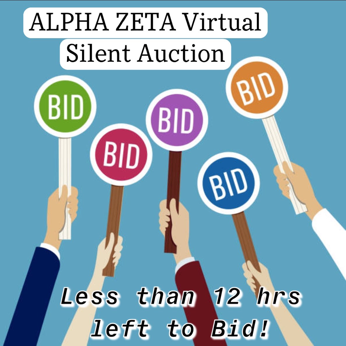 COUNTING DOWN!! The silent audition ends at 8am (3/26). Follow the link linktr.ee/NCSUAZ to view all items and place your bids before it’s too late!