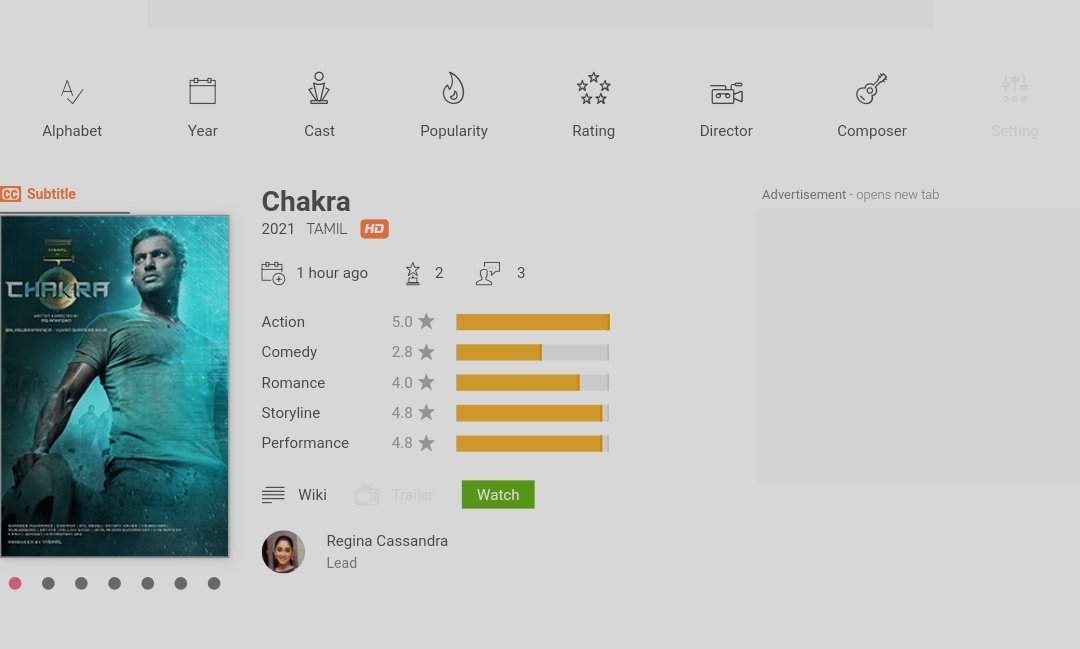 OTT_Trackers's tweet photo. As we expected...
#Chakra Movie Now Streaming on #LuxStudio Einthusan
#OTT_Trackers https://t.co/z6wXsfSP5n