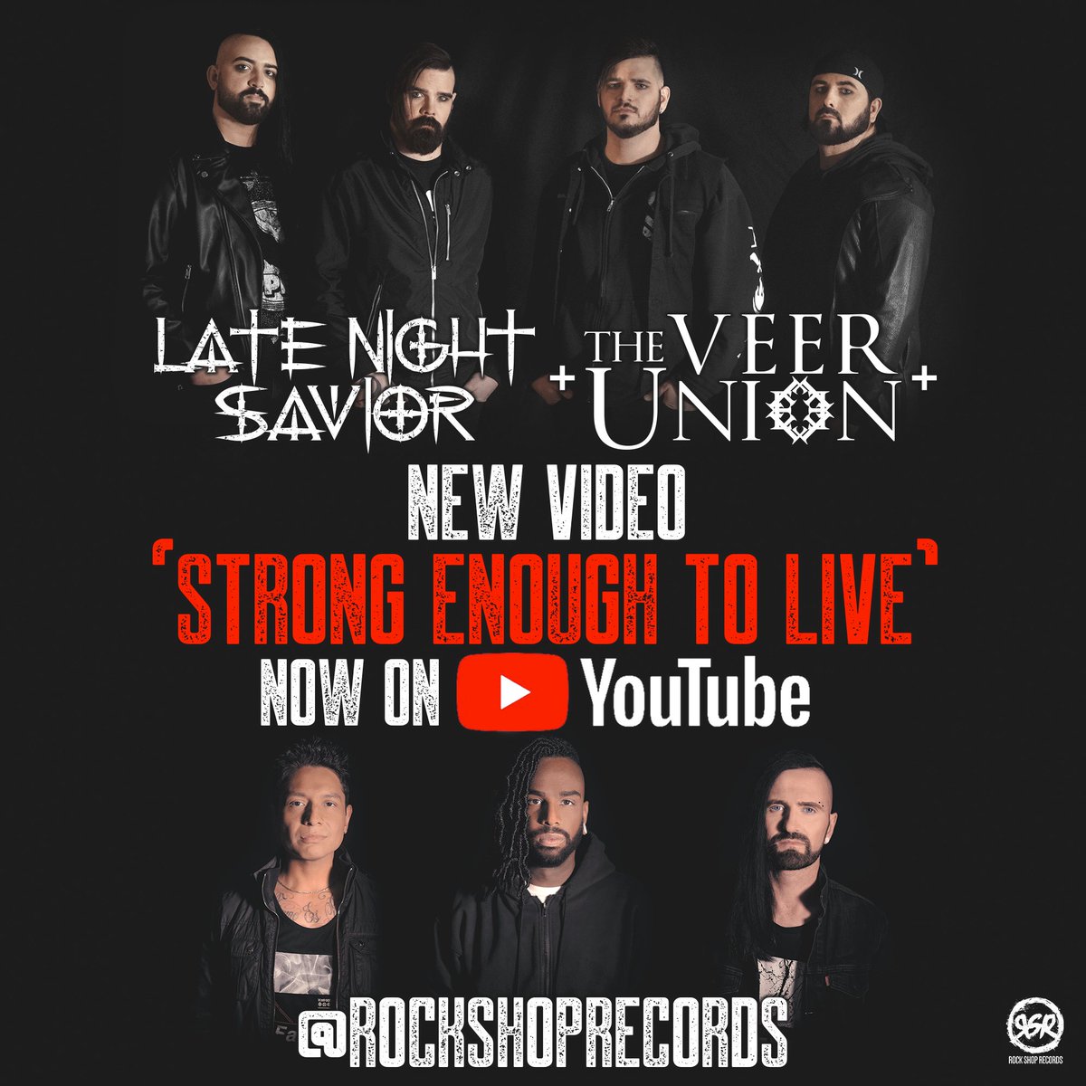 rockshoprecords's tweet image. We are super stoked to announce the new @latenightsavior OFFICIAL VIDEO for "Strong Enough To Live" feat. @TheVeerUnion is AVAILABLE NOW! Head on over to the Rock Shop Records YouTube page to see it NOW!!
.
.
.
#latenightsavior #theveerunion #strongenoughtolive #rockshoprecords