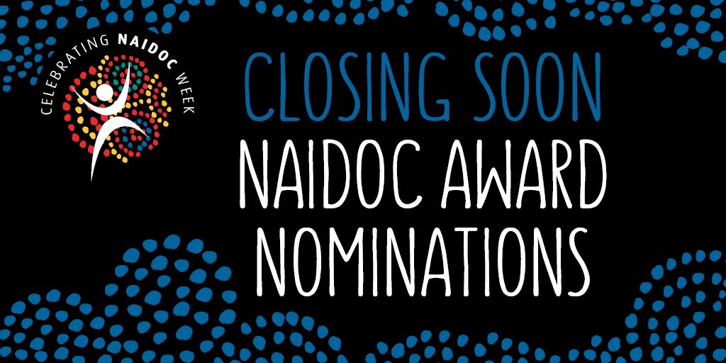 Get nominating your aunties, uncles, cousins, sissy’s, brother boys, mums dads, any of our mob that deserves recognition! 

And the awards are in Alice Springs this year! 🖤💛❤️💚🤍💙

naidoc.org.au/awards/nominat…