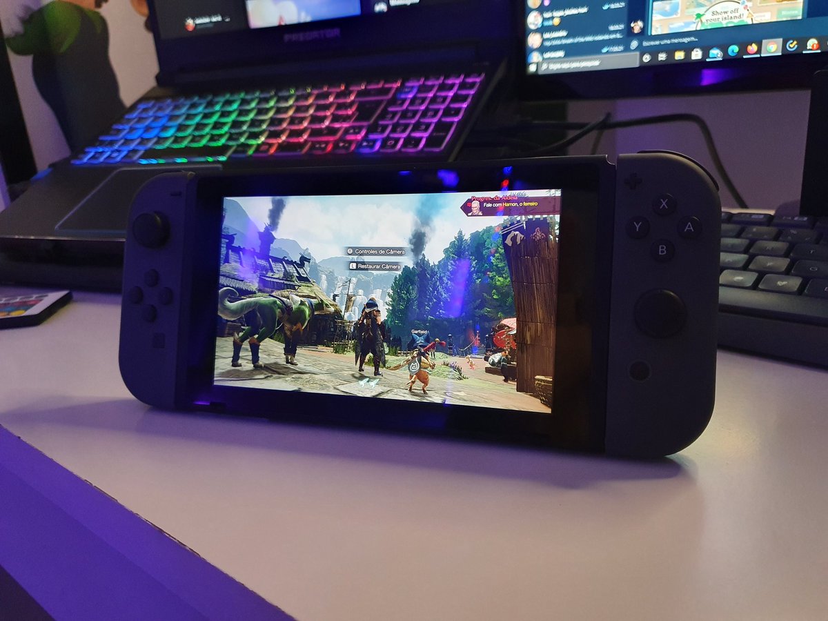 switchlifebr's tweet photo. Só digo uma coisa, 
Monster Hunter Rise está fenomenal!

Eu realmente estou impressionado com o que joguei!
Amanhã inclusive vou jogar com vocês! Então fiquem ligados!

Obrigado Nintendo por ter me enviado o jogo, e cada um da comunidade que esta comigo! ❤️
#Nintendo_Brasil https://t.co/iudbtAcpIQ
