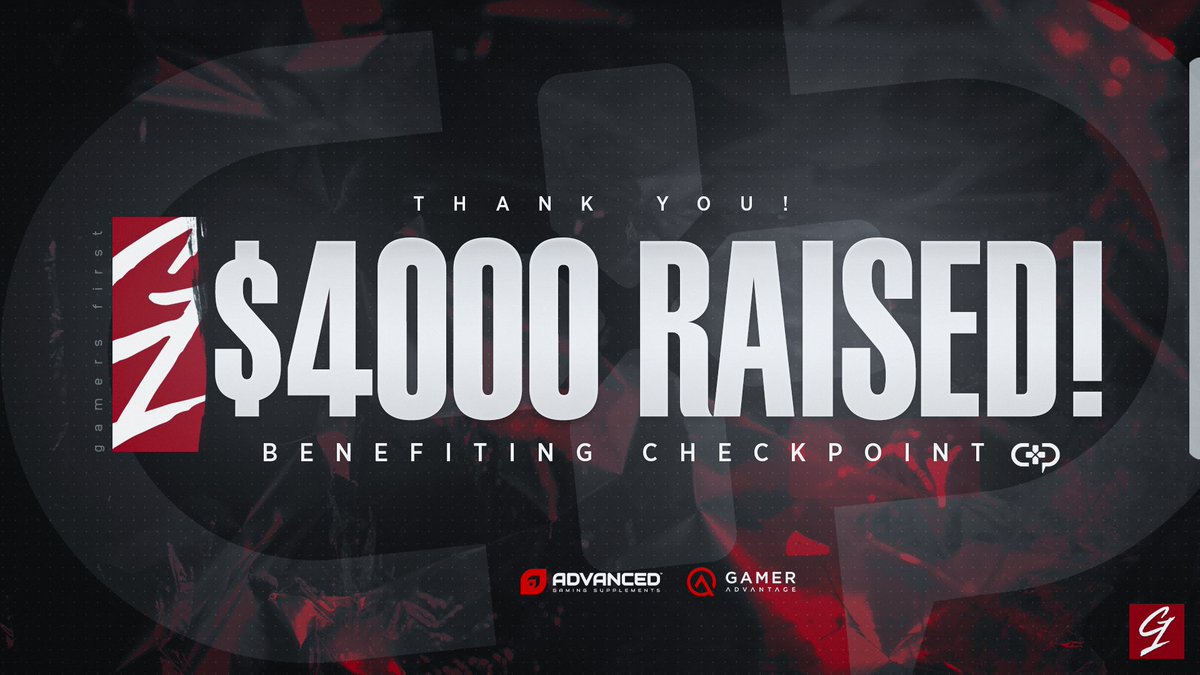 G1Official's tweet image. A HUGE thank you to everyone involved in our G1 Charity Tournament today. Thank you to the captains, participants, viewers, sponsors, casters and generous donors‼️

Thanks to all of you we raised $4000 benefiting @CheckPointOrg🤝

It's bigger than us.