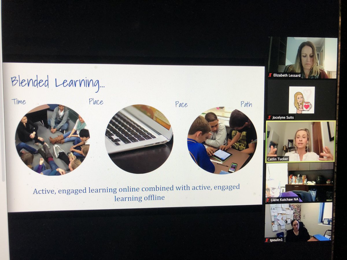 JocelyneSuits's tweet image. Session incroyable sur l’enseignement hybride pour des enseignants du @cscmonavenir menée par @Catlin_Tucker. Les messages, les ressources et les stratégies innovatrices partagés sont indispensables lors de l’enseignement en pandémie et transformeront nos pratiques pour toujours!