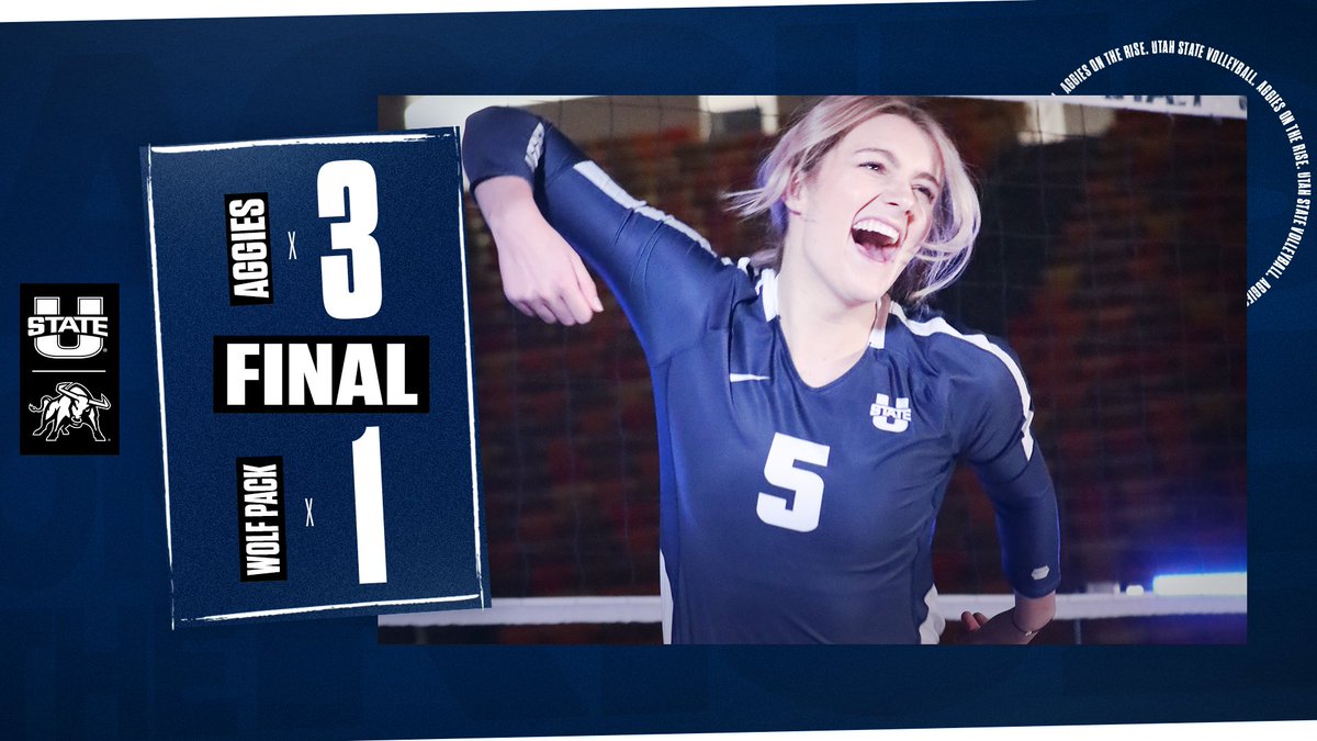 USU Volleyball (@usuvolleyball) on Twitter photo FINAL | Aggies take down Nevada 3-1!!
#AggiesAllTheWay FINAL | Aggies take down Nevada 3-1!!
#AggiesAllTheWay