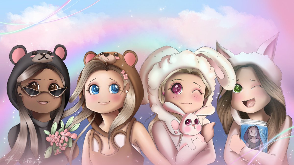 iiFer_plays's tweet photo. 💕🐰Easter cuties🐰💕
🌈
🐰My drawing for the thumbnail contest is finally here!🐰
🌈
💕I decided to draw some of the wonderful devs with their matching outfits!💕
🌈
🐰🌈💕@nightbarbie @jamjamjoo #Royalehighart #Royalehigh💕🌈🐰 https://t.co/fBxiBqotIC