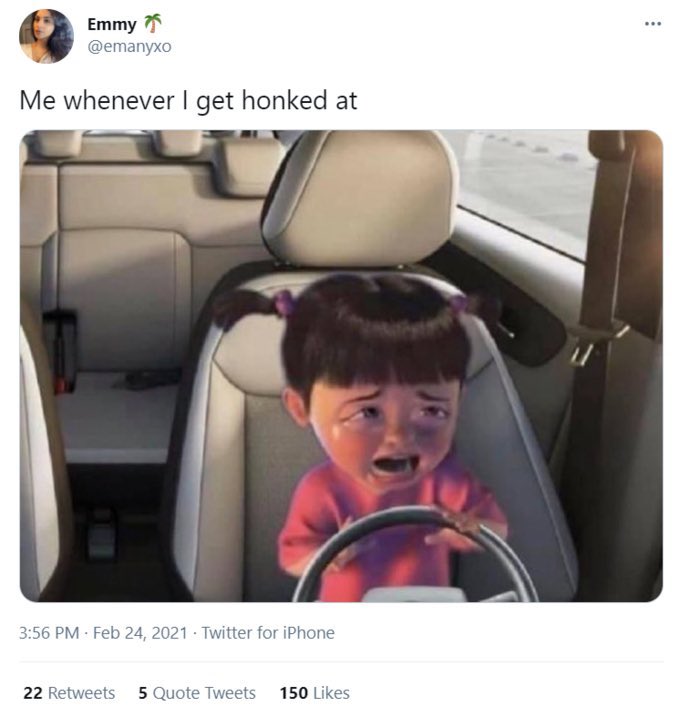 kendrashay0's tweet photo. I’m just trying to drive here, excuse me! 😂🥺 #benice #MCO335 https://t.co/JRk1yPVAa9