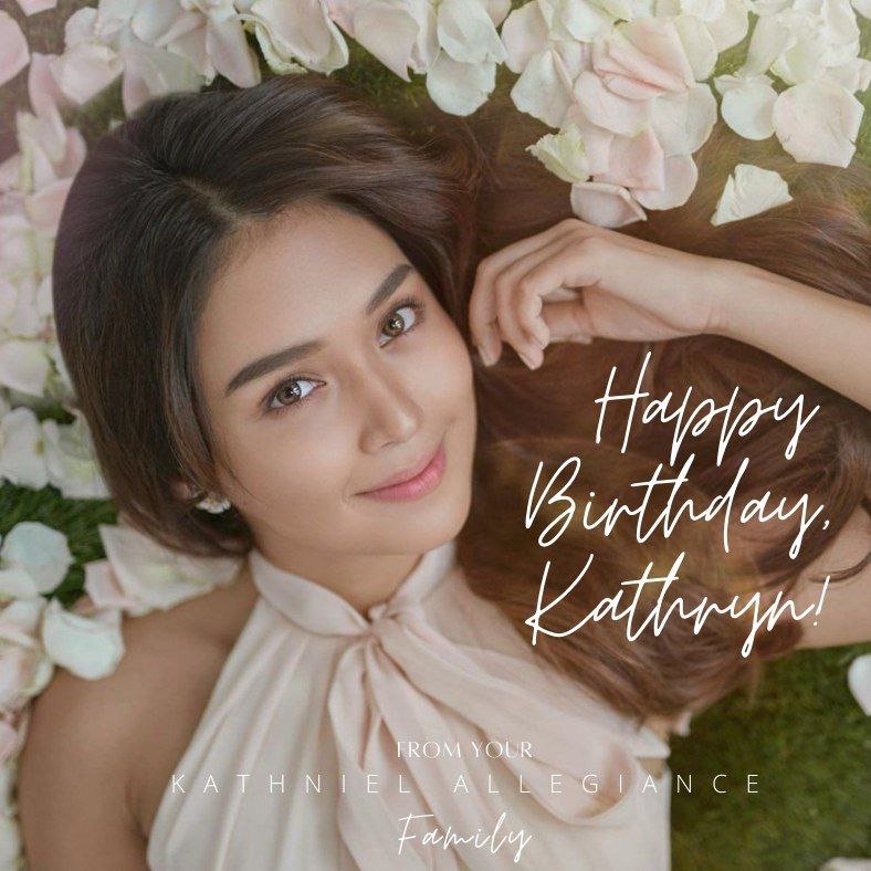 KNAllegiance25's tweet photo. To the best girl we've ever had, we are wishing you the happiest birthday! Another experience-filled year anticipates you. All things considered, you, at the end of the day, are a blessing that we are very lucky to have. We love you, our dear Kathryn!

#KathrynXXV https://t.co/c2qbD27c4H