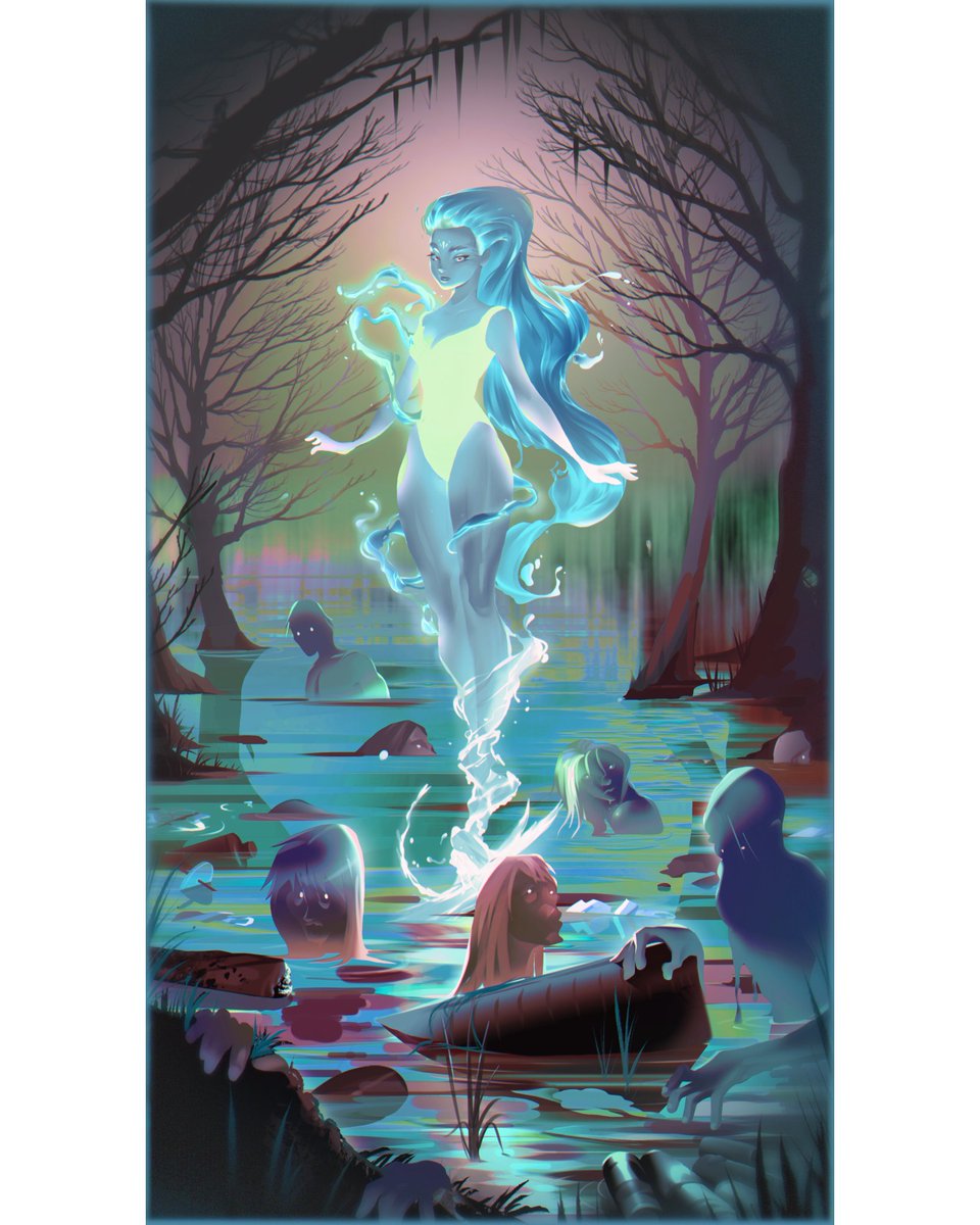 CreativRush's tweet photo. the river spirits and their ire, their oases defiled...🌊

#myart #drawing #illustration #art #digitalart #timelapse #speedpaint #conceptart #fantasy #zombies #goddess https://t.co/XchZK6Ltyx
