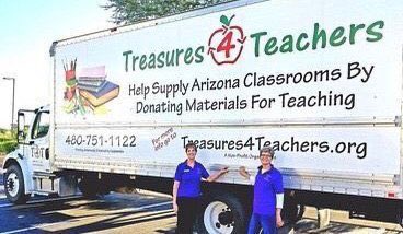 AZT4T's tweet photo. THANK YOU @azcentral and the generosity of donors for your support through #SeasonForSharing Hundreds of #amAZing TEACHERS will receive essential school supplies for their students through our T4T on Wheels Program! #TYTHURS #SFS2020 https://t.co/LfMZvhsXTW
