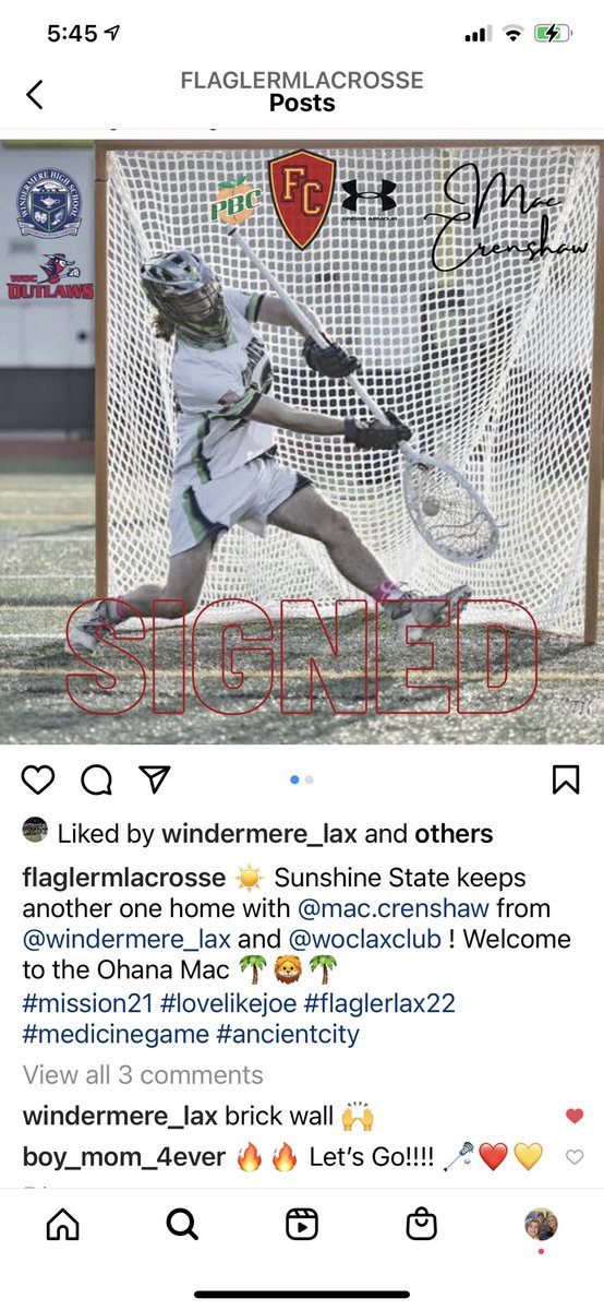 WHSLAXMEN's tweet photo. We are PROUD to announce Mac Crenshaw has committed to play Lacrosse 🥍 at Flagler College. @FCmenslax @_WHSAthletics @windermere_lax https://t.co/4UIzn99i4t