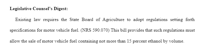 tabitha_mueller's tweet photo. Some more bills were introduced tonight in the #nvleg Assembly.
#AB411 stipulates that regulations from the State Board of Ag. must allow the sale of vehicle fuel that does not contain more than 15 percent ethanol by volume.
Full text: https://t.co/zVHc1tyLWe https://t.co/7vCWYNlMOw