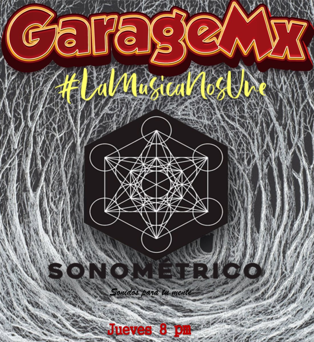 GarageMx1's tweet photo. Es hoy !!!!!! No te pierdas Sonométrico 🌐⚡️🤟🏻”Sonidos para tu mente” este Jueves 8 de la noche. 
Claro por Garage MX 📻📲💻!!! 
#LaMusicaNosUne
💻Escúchanos por nuestra página web https://t.co/0ewMu0cpRP https://t.co/RgGSE8rM8k
