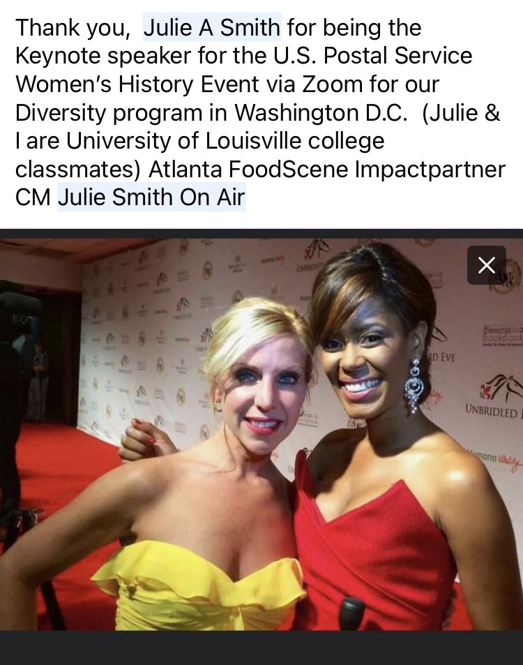 AlisaZanetti's tweet photo. @JulieSmithTV @AtlantaEatsTV @ImpactPartnrs @USPS https://t.co/6DwbuCJd5w