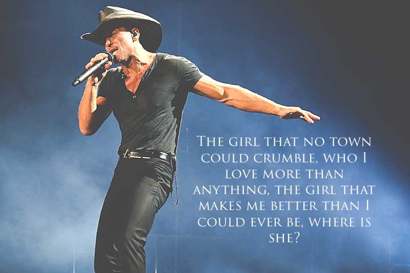 GCLQuotes's tweet photo. Artist: @TheTimMcGraw 
Song: Hold You Tonight https://t.co/vGpXpYVoaq