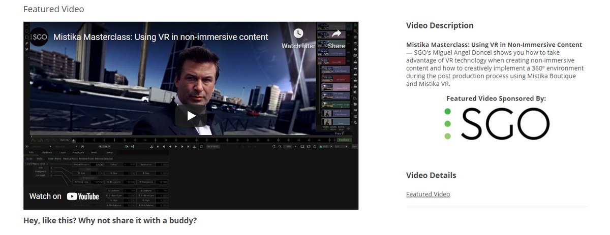 postPerspective's tweet image. Check out this month's Featured #Video:
#Mistika Masterclass: Using #VR in Non-Immersive Content—SGO shows you how to take advantage of VR tech when creating NI content &amp;amp; how to implement a 360º environment during the #postproduction process.
Watch Here: 👉bit.ly/3aVHwdz
