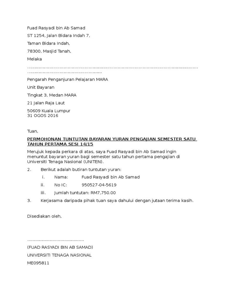 Buat Surat Bantuan Perubatan